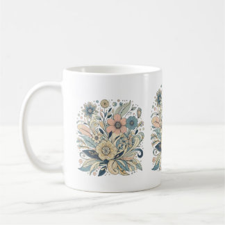 Blumenelegant in Pastel Tones Tasse