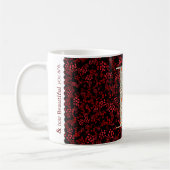 Blumenelegant Monogramm B rot mit einer Phrase Kaffeetasse (Links)