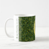Blumenelegant Monogramm C grün mit einer Phrase Kaffeetasse (Links)