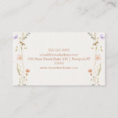 Blumenelegant und minimal visitenkarte (Rückseite)