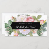 Blumenelegant Vintage Rose Geschenkgutschein (Vorne/Hinten)