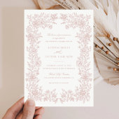 Blumenelegante Vintage Rahmen Hochzeitseinladung Einladung