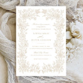 Blumenelegante Vintage Rahmen Hochzeitseinladung Einladung