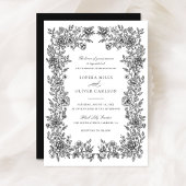 Blumenelegante Vintage Rahmen Hochzeitseinladung Einladung