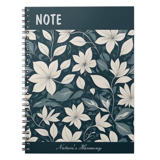 Blumeneleganten-Notebook Notizblock (Vorderseite)