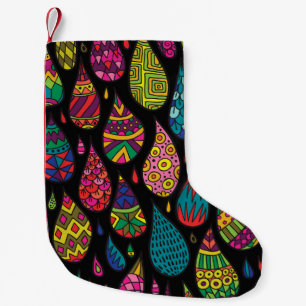 Blumeneleganz, abstrakter Hintergrund. Kleiner Weihnachtsstrumpf