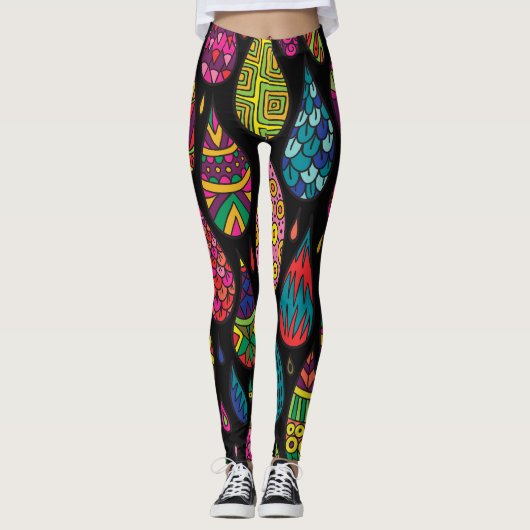 Blumeneleganz, abstrakter Hintergrund. Leggings (Vorderseite)
