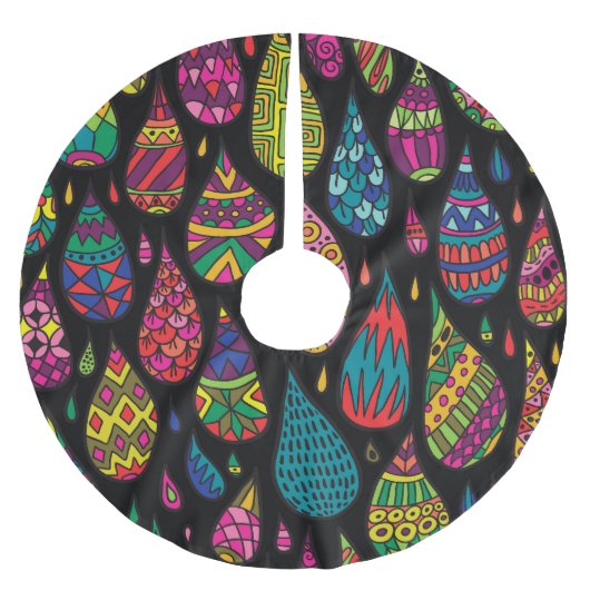 Blumeneleganz, abstrakter Hintergrund. Polyester Weihnachtsbaumdecke (Vorderseite)