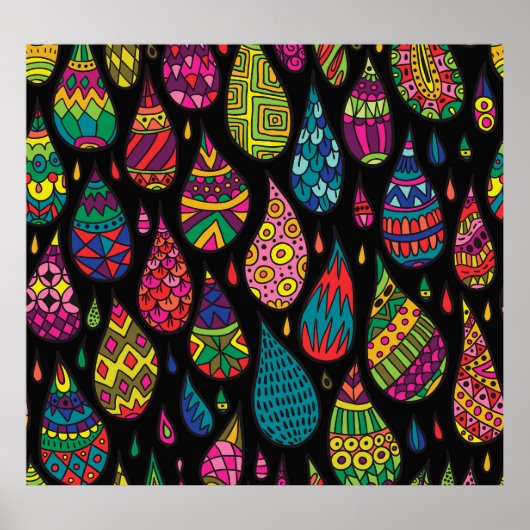 Blumeneleganz, abstrakter Hintergrund. Poster (Vorne)