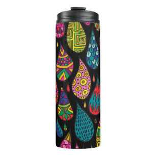 Blumeneleganz, abstrakter Hintergrund. Thermosbecher
