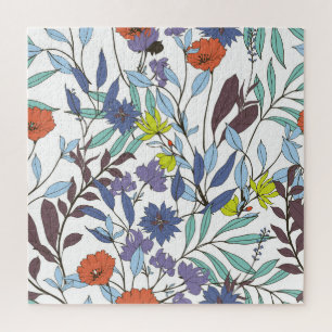 Blumeneleganz, abstrakter Vintage-Hintergrund. Puzzle
