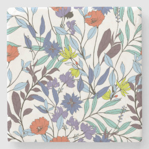 Blumeneleganz, abstrakter Vintage-Hintergrund. Steinuntersetzer