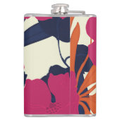 Blumeneleganz: abstraktes Muster Flachmann (Rückseite)