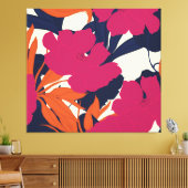Blumeneleganz: abstraktes Muster Leinwanddruck (Insitu (Wohnzimmer))