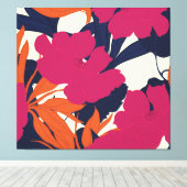 Blumeneleganz: abstraktes Muster Leinwanddruck (Insitu (Holzboden))