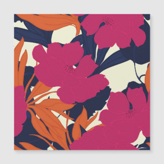 Blumeneleganz: abstraktes Muster Magnetkarte