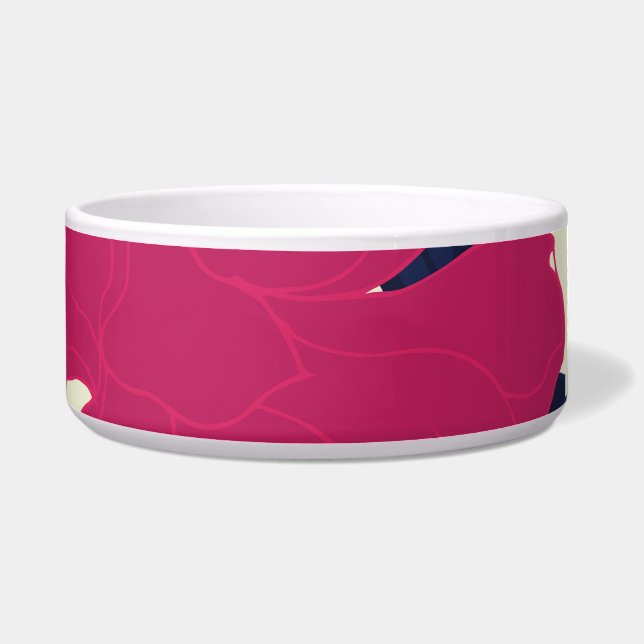 Blumeneleganz: abstraktes Muster Napf (Vorderseite)