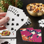 Blumeneleganz: abstraktes Muster Spielkarten (In Situ)