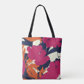 Blumeneleganz: abstraktes Muster Tasche (Rückseite)