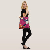 Blumeneleganz: abstraktes Muster Tasche (Am Model)