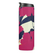 Blumeneleganz: abstraktes Muster Thermosbecher (Nach rechts gedreht)