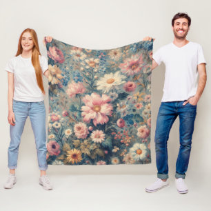 Blumeneleganz Fleecedecke