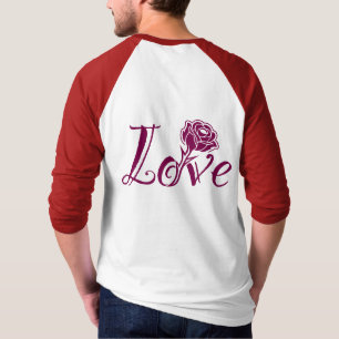 Blumeneleganz: Liebe illustriert mit Rose T-Shirt