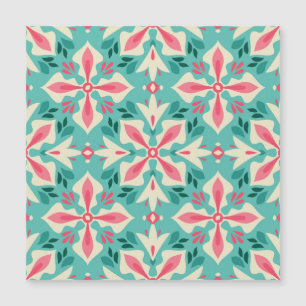 Blumeneleganz: nahtloses Vintage-Motiv. Magnetkarte