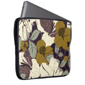 Blumeneleganz, Vintages Blattmuster. Laptopschutzhülle (Vorne Rechts)
