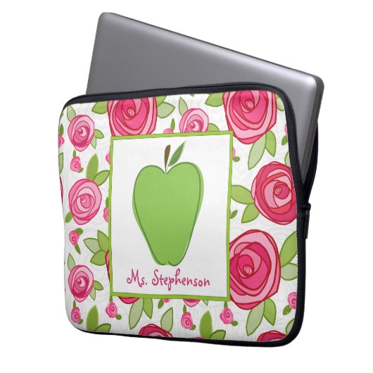 Blumenelektronik-Tasche für Lehrer Laptopschutzhülle (Vorderseite Links)