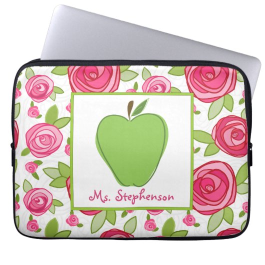 Blumenelektronik-Tasche für Lehrer Laptopschutzhülle (Vorderseite)