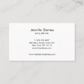 Blumenelement der barocken Art Visitenkarte (Rückseite)