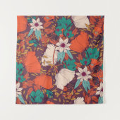 Blumenelemente: Handgezeichnet Nahtlos. Wandteppich (Vorderseite)