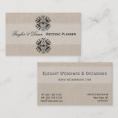 Blumenemblem-Motiv-Vintage stilvolle Visitenkarte (Vorne/Hinten)