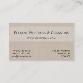 Blumenemblem-Motiv-Vintage stilvolle Visitenkarte (Rückseite)