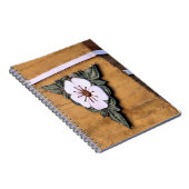 Blumenemblem - Notebook Notizblock (Rechte Seite)