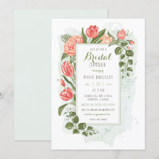 Blumenembrace Bridal Dusche Einladung