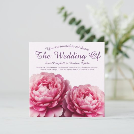 Blumenembrace Einladung (Stehend Vorderseite)