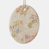 Blumenentwurf mit Pfingstrosen, Lilien und Rosen Keramikornament (Rechts)