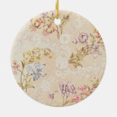 Blumenentwurf mit Pfingstrosen, Lilien und Rosen Keramikornament (Hinten)