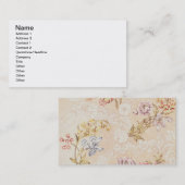Blumenentwurf mit Pfingstrosen, Lilien und Rosen Visitenkarte (Vorne/Hinten)