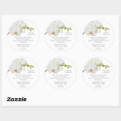 Blumenerinnerung Runder Aufkleber (Blatt)