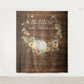 Blumenernte Pumpkin Bridal Backdrop Foto Stand Wandteppich (Vorderseite)