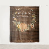 Blumenernte Pumpkin Bridal Backdrop Foto Stand Wandteppich (Vorderseite)