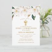 Blumenerste Einladung der heiligen Kommunion der (Stehend Vorderseite)