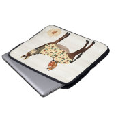 Blumenesel-u. Eulen-Computer-Hülse Laptopschutzhülle (Vorne Knopf)