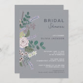 Blumeneukalyptus Boho Greenery Brautparty Einladung (Vorne/Hinten)