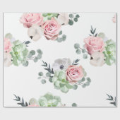 Blumeneukalyptus-saftiges Hochzeits-Packpapier Geschenkpapier (Flach)