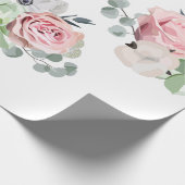 Blumeneukalyptus-saftiges Hochzeits-Packpapier Geschenkpapier (Ecke)