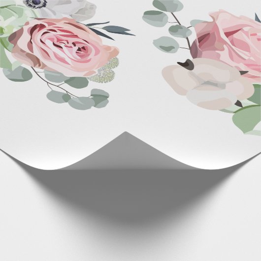 Blumeneukalyptus-saftiges Hochzeits-Packpapier Geschenkpapier (Ecke)